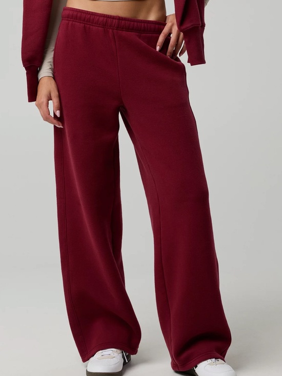 aerie Pants - Aerie Cloud Fleece Trouser | Deep Cherry